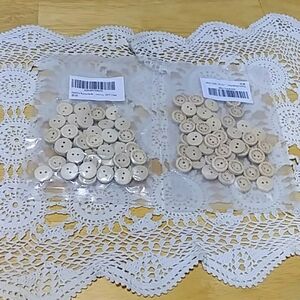 Sewing Buttons - 100 small Handmade wooden buttons